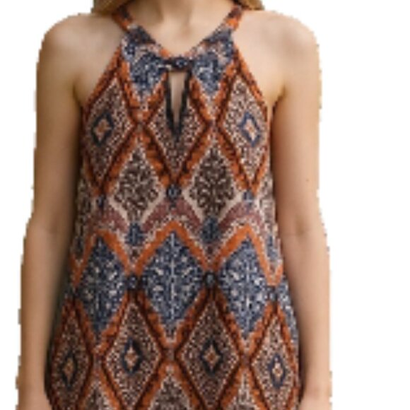 Women's Tank Top Sz Small Racer-back Lined Fair Isle - Picture 1 of 11